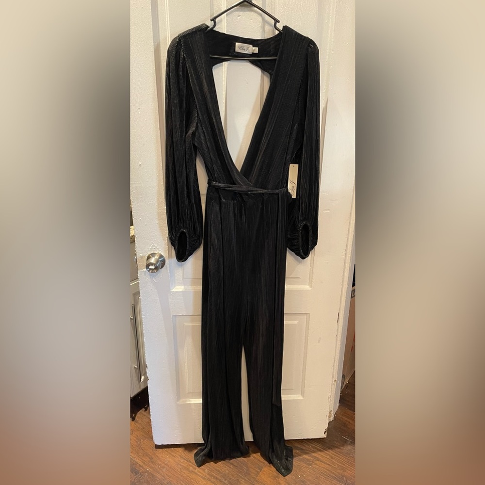 BNWT Eliza J sparkly plisse jumpsuit